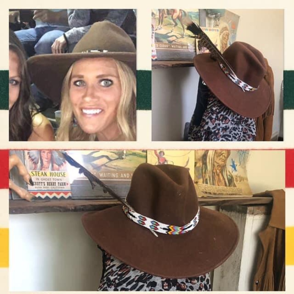 Brown floppy hat